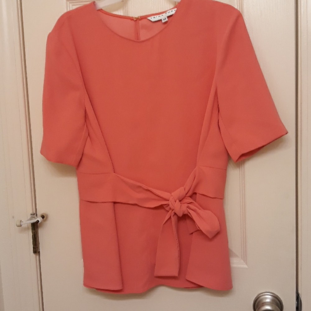 Trina turk pink salmon blouse